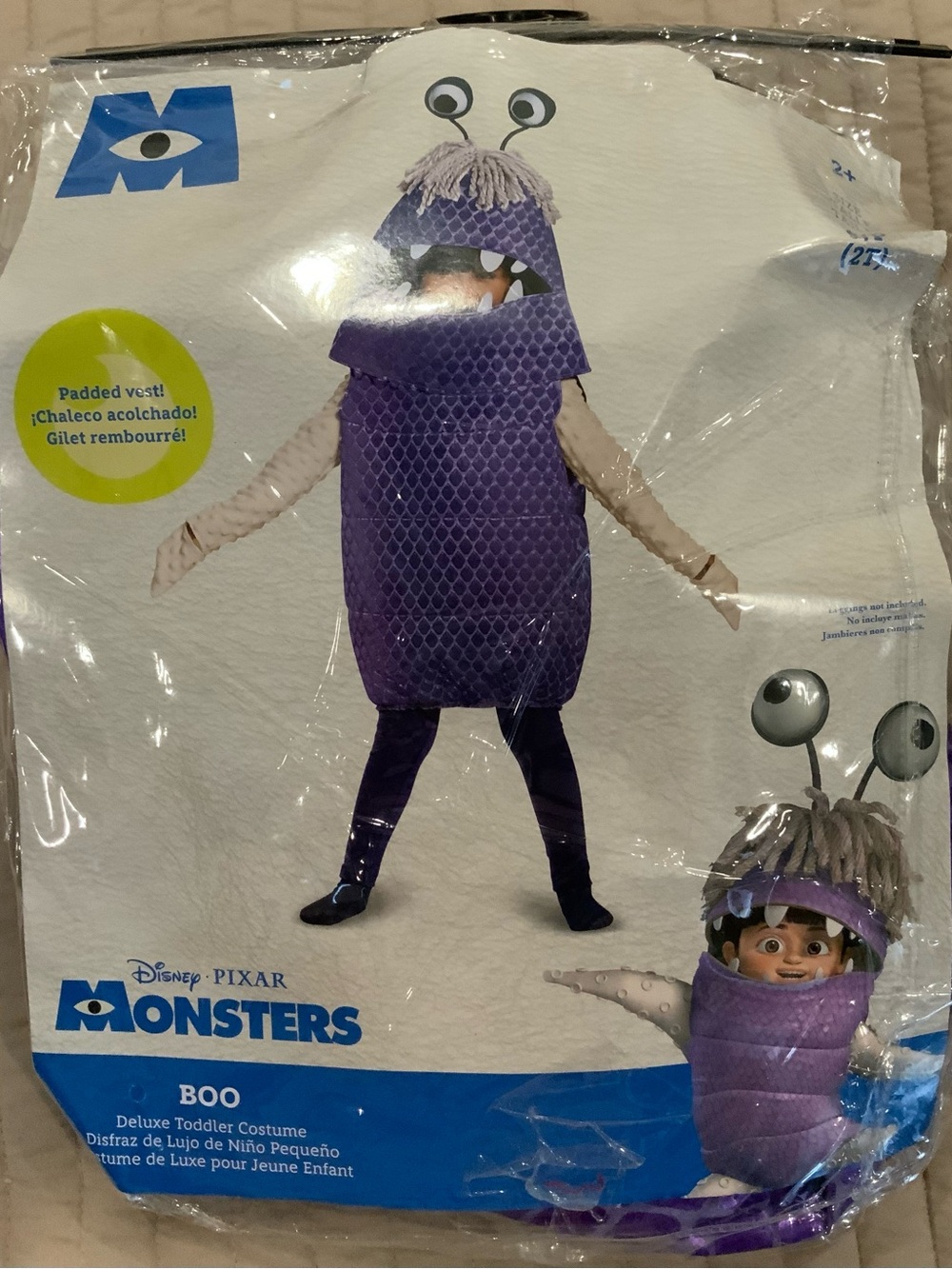 Disguise Monsters Boo Toddler Costume - Purple and Beige